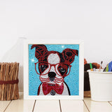 Crystal Rhinestone Full Diamond Painting - Dog with glasses - Hibah-Diamond?painting art studio