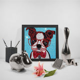 Crystal Rhinestone Full Diamond Painting - Dog with glasses - Hibah-Diamond?painting art studio