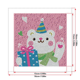 Crystal Rhinestone Full Diamond Painting - Happy bear - Hibah-Diamond?painting art studio