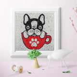 Crystal Rhinestone Full Diamond Painting-puppy - Hibah-Diamond?painting art studio