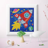 Crystal Rhinestone Full Diamond Painting- Rocket - Hibah-Diamond?painting art studio
