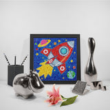 Crystal Rhinestone Full Diamond Painting- Rocket - Hibah-Diamond?painting art studio