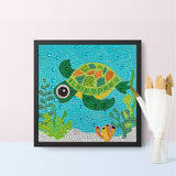 Crystal Rhinestone Full Diamond Painting-Sea turtle - Hibah-Diamond?painting art studio