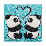 Crystal Rhinestone Full Diamond Painting-Two red pandas - Hibah-Diamond?painting art studio