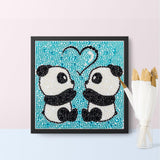 Crystal Rhinestone Full Diamond Painting-Two red pandas - Hibah-Diamond?painting art studio