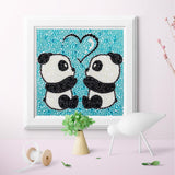 Crystal Rhinestone Full Diamond Painting-Two red pandas - Hibah-Diamond?painting art studio