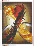 Full Diamond Painting kit - Wine glasses clink