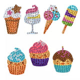 Diamond Painting Sticker Wall Sticker | ice cream (7pcs)