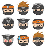 Diamond Painting Sticker Wall Sticker | Masked Man (9pcs)