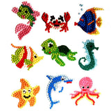 Diamond Painting Sticker Wall Sticker | Sea animals (7pcs) - Hibah-Diamond painting art studio