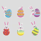 Diamond Painting Sticker Wall Sticker | White rabbit - Hibah-Diamond painting art studio