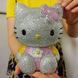 DIY 20cm Pink Hello Kitty (with glue tools) - Hibah-Diamond painting art studio