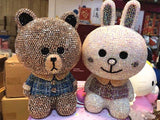 DIY brown bear and Cony rabbit  (with glue tools) - Hibah-Diamond painting art studio