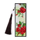 DIY Diamond Painting Bookmark | Red flower