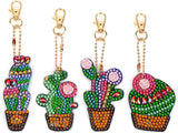 DIY Diamond Painting Keychain |Cactus keychain - Hibah-Diamond painting art studio