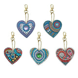 DIY Diamond Painting Keychain - Heart-shaped - Hibah-Diamond painting art studio