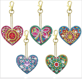 DIY Diamond Painting Keychain - Heart-shaped - Hibah-Diamond painting art studio