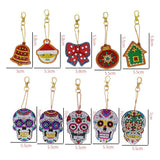 DIY Diamond Painting keychain | Skulls - Hibah-Diamond painting art studio
