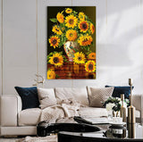 Full Diamond Painting kit - Sunflower flower on vase