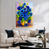 Full Diamond Painting kit - Blue flower