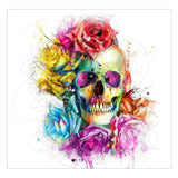 Full Diamond Painting kit - Flower and skull