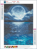 Full Diamond Painting kit - Sea under the big moon