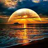 Full Diamond Painting kit - Beautiful seaside at night