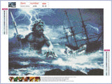 Full Diamond Painting kit - Poseidon saving a ship