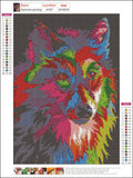 Full Diamond Painting kit - Color wolf